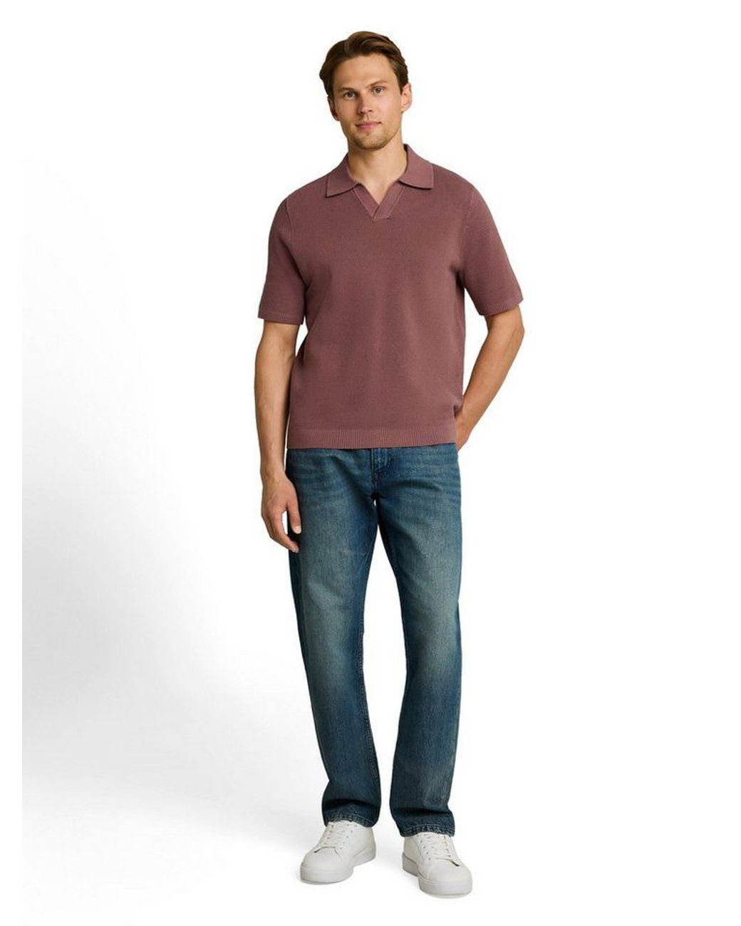 Tom Tailor Strickpullover in Purple für Herren