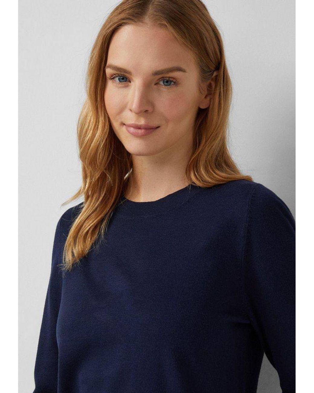 S.oliver Blue Longpullover Strickpullover Strickpullover Aus Viskosemix