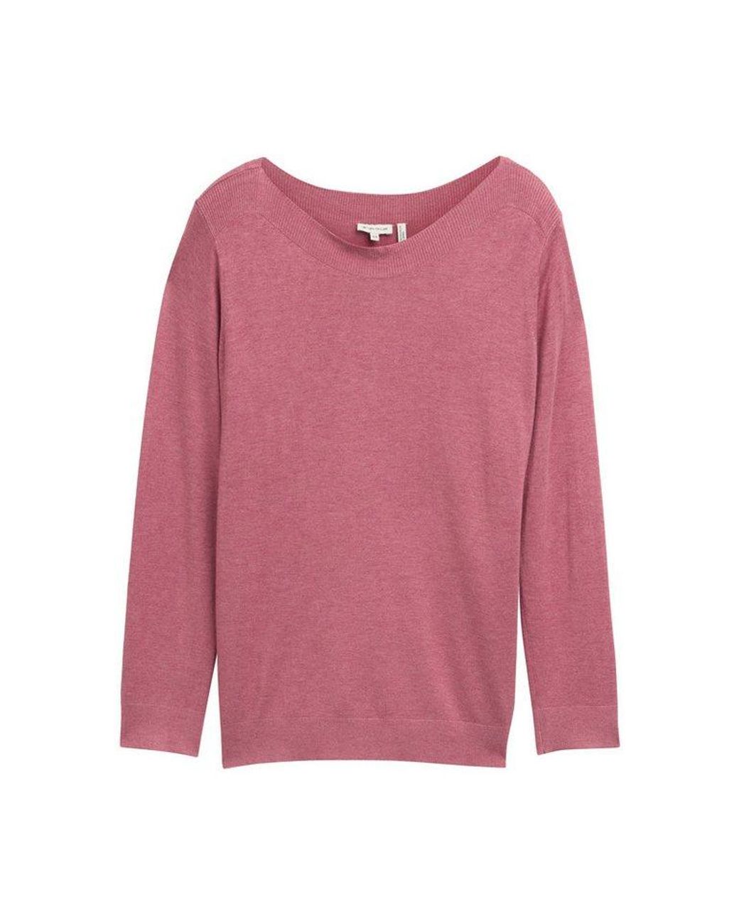 Tom Tailor Red Strickpullover Mit U-Boot Ausschnitt