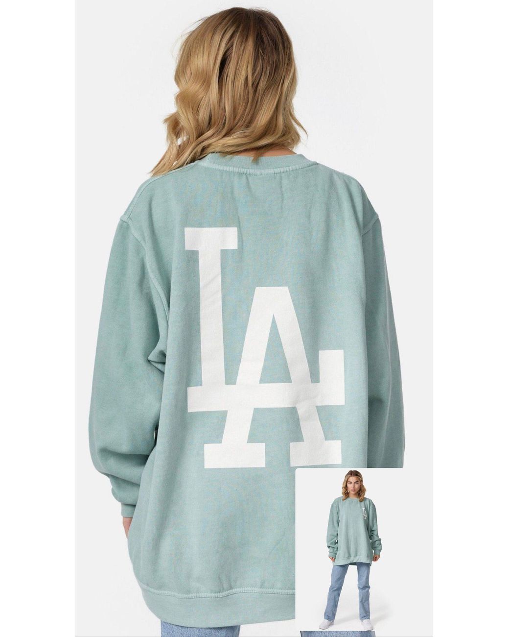 Worldclassca Longsweatshirt Oversized Sweatshirt LA College Langarmshirt  Pullover in Blau | Lyst DE