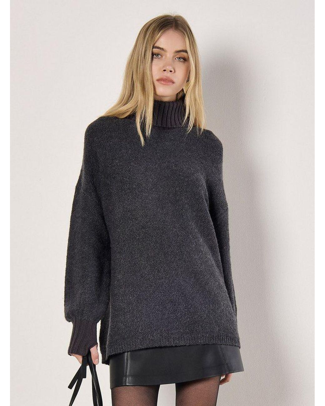 Apricot Blue Strickpullover Bouclé-Pullover