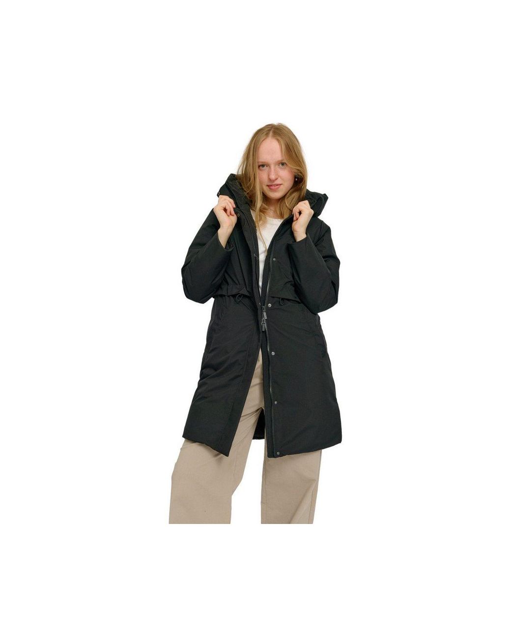 Mazine Black Parka Basic Padded Parka