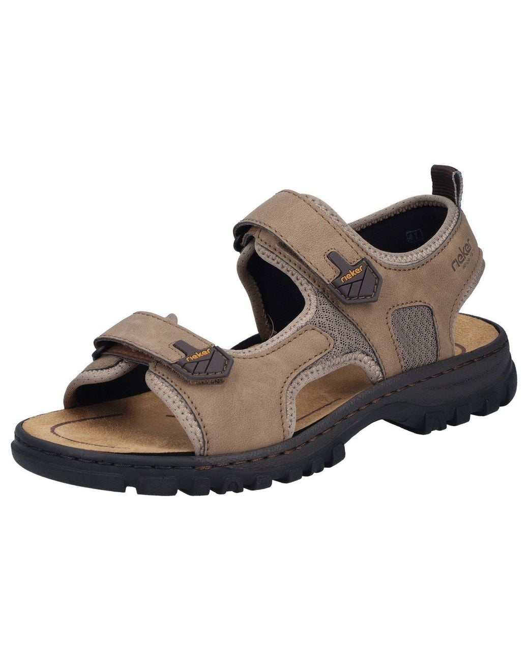 Rieker Sandale Trekkingsandale, Outdoorsandale, Sommerschuh Mit Klettriemchen in Black für Herren