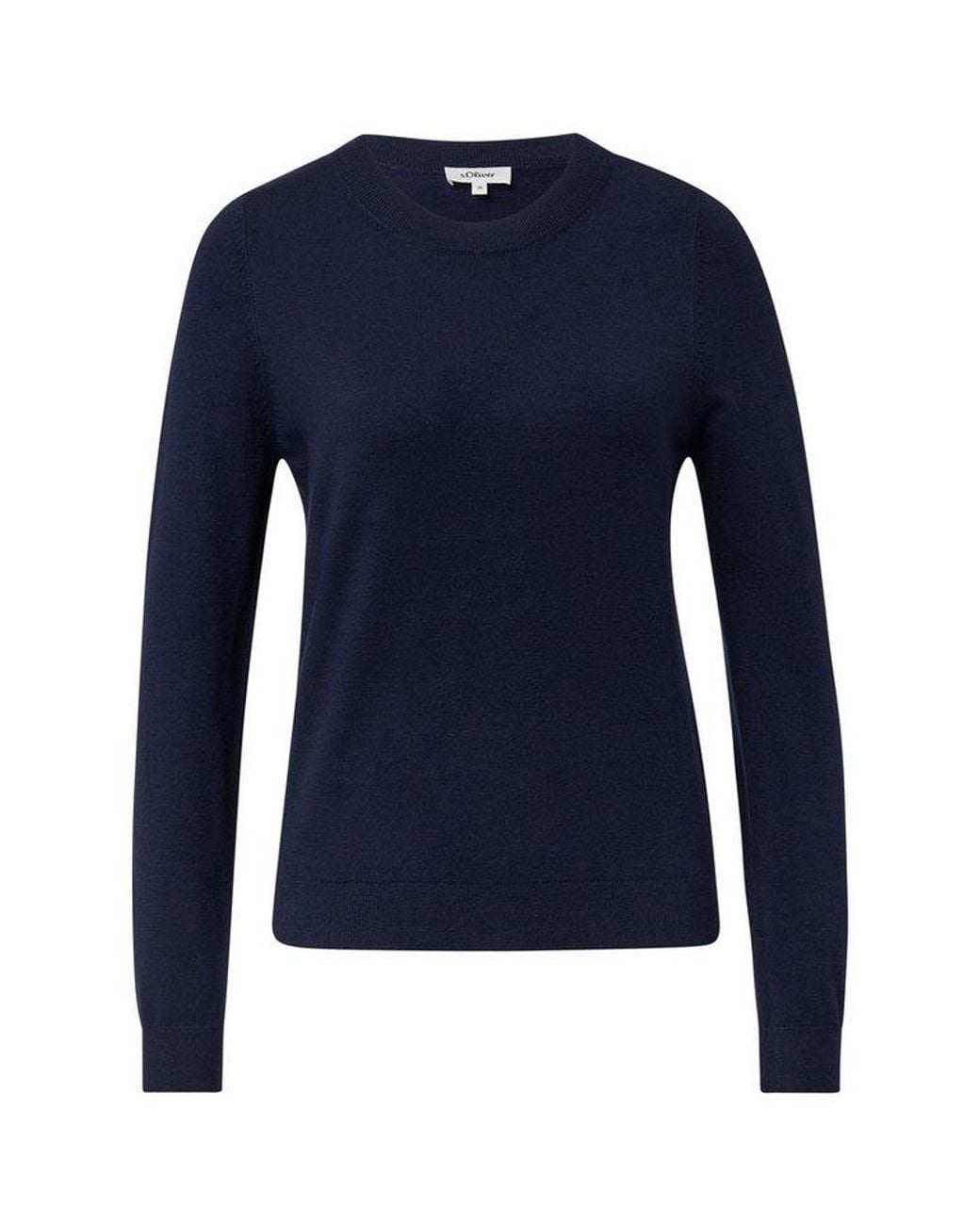 S.oliver Blue Longpullover Strickpullover Strickpullover Aus Viskosemix