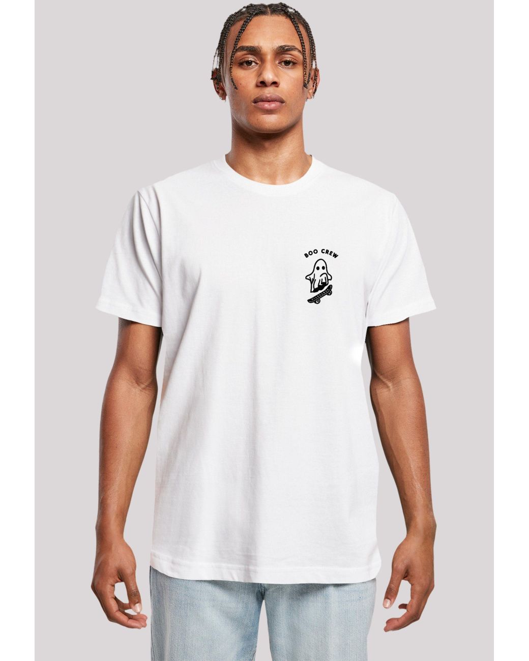 F4NT4STIC T-Shirt Boo Crew Halloween Print in Weiß für Herren | Lyst DE