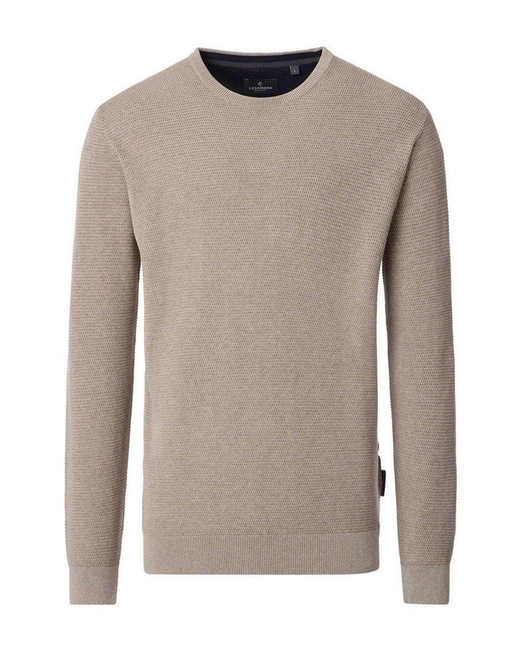 CASA MODA Strickpullover Pullover Uni in Gray für Herren