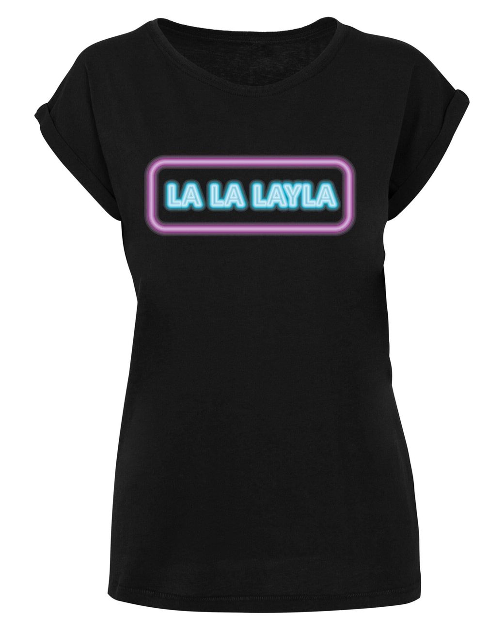 Lyst in LAYLA LA Ladies (1-tlg) DE Merchcode Schwarz T-Shirt |