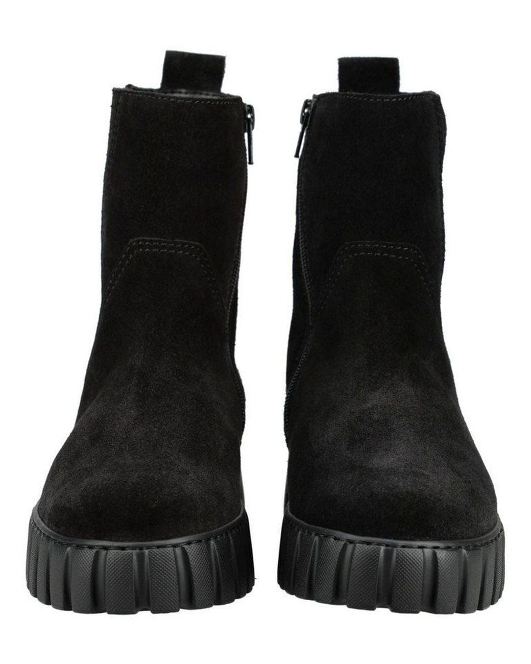 Gabor Black Stiefelette Veloursleder/Textil Stiefelette