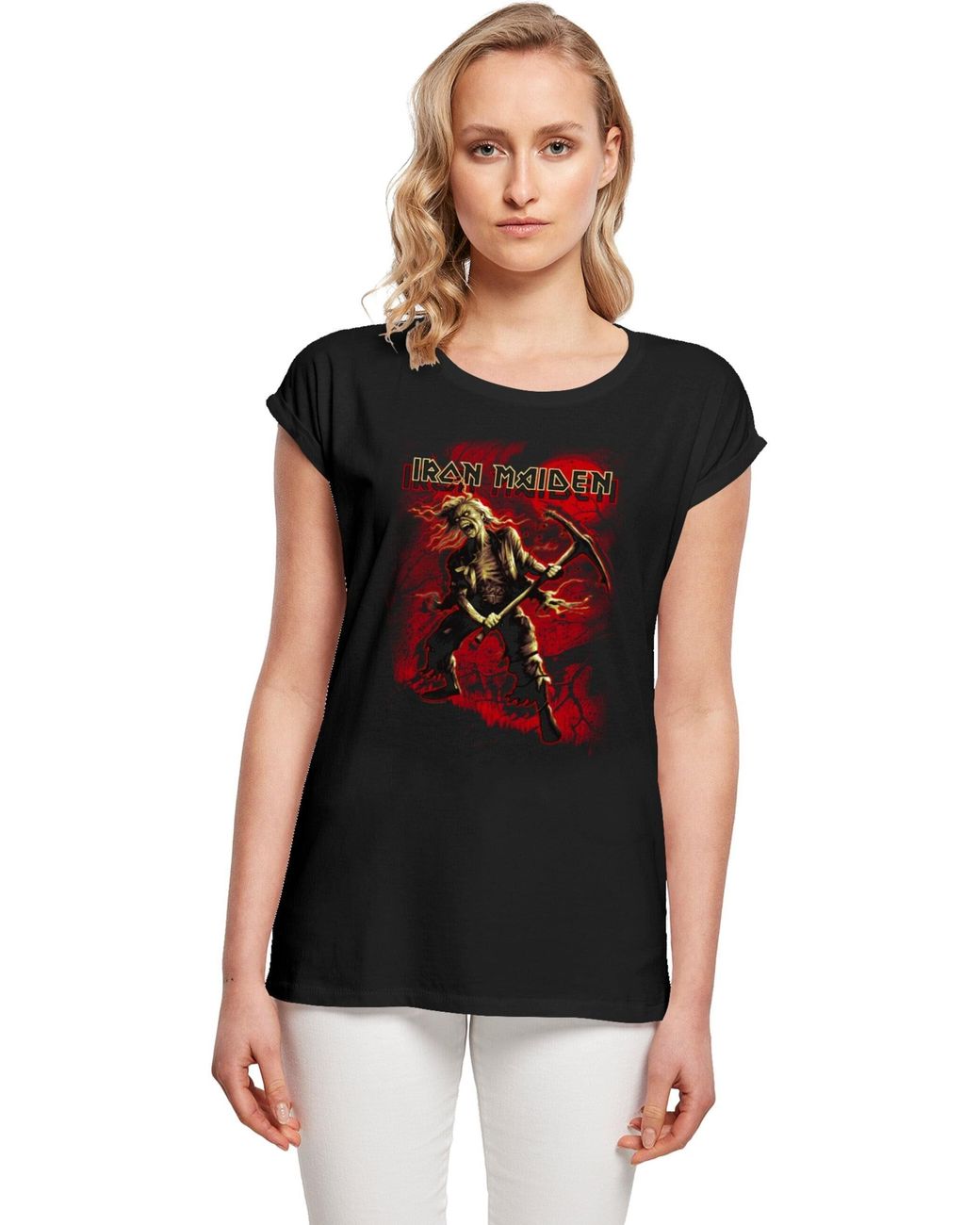 Merchcode T-Shirt Ladies Iron | Lyst Schwarz DE Maiden in