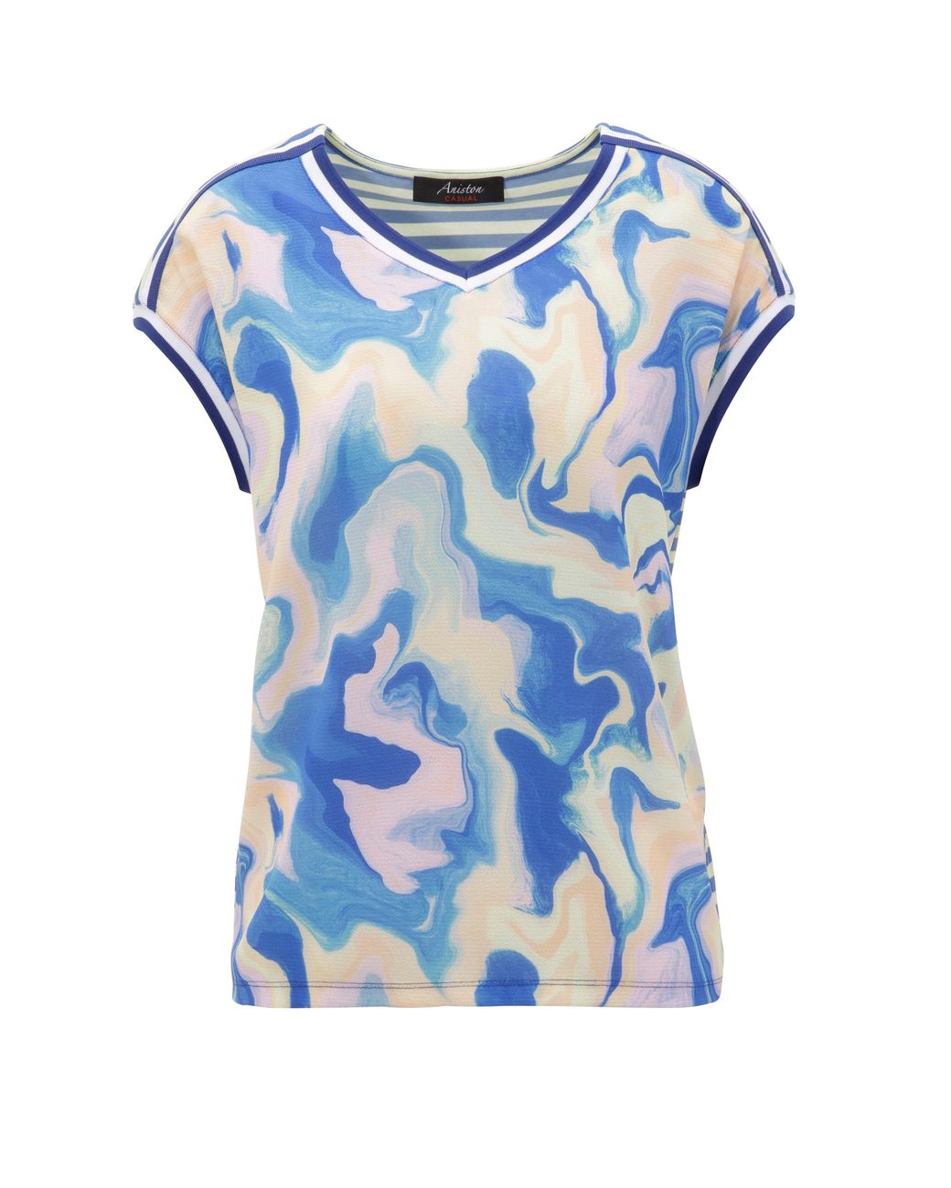 Aniston CASUAL T-Shirt mit kleinen Hummern oder graphischem Dessin in Blau  | Lyst DE