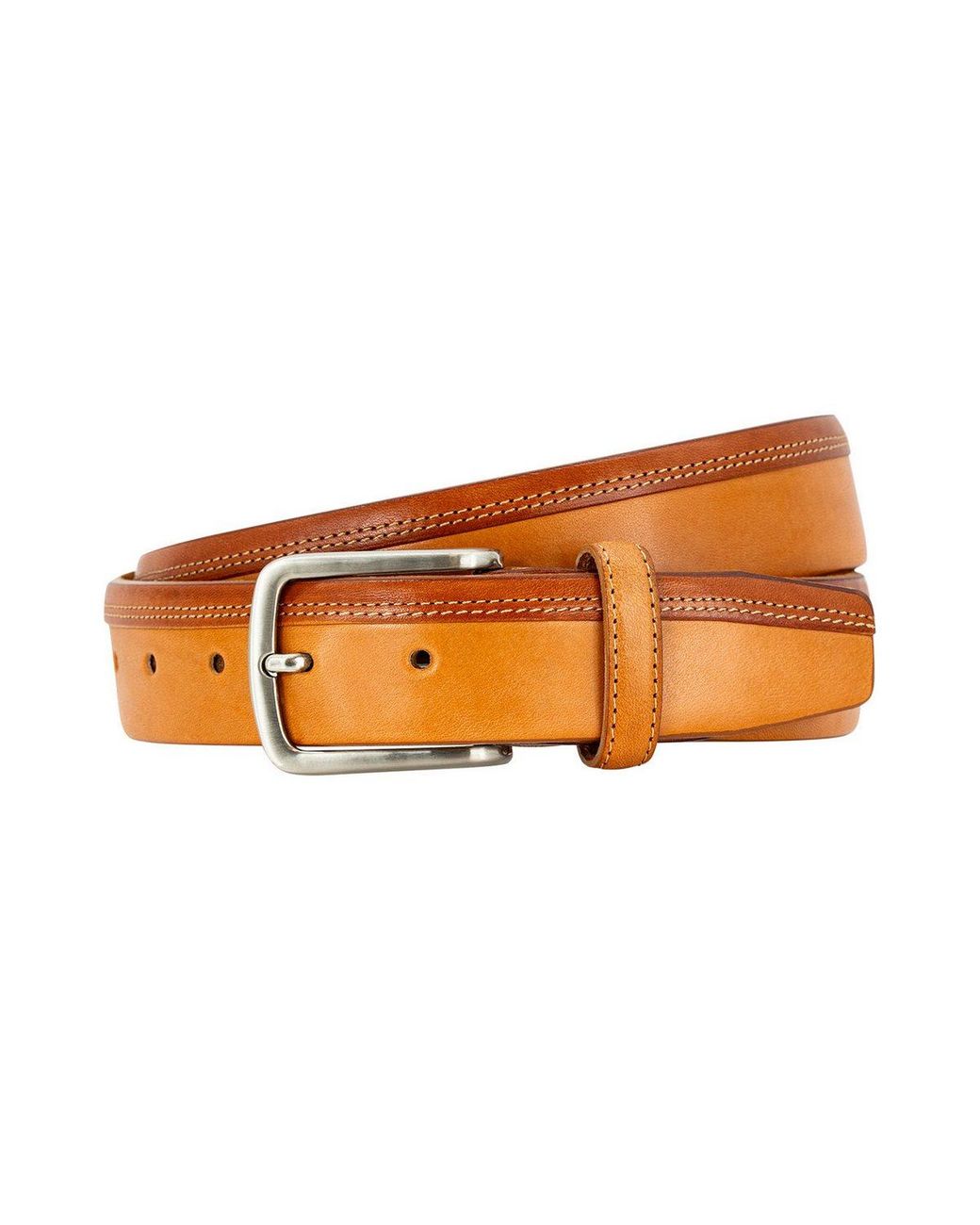 Lindenmann Ledergürtel in Orange für Herren