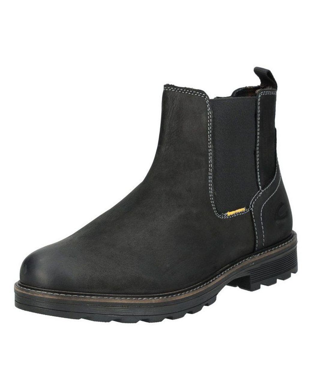 Camel Active Stiefelette Leder/Textil Schnürstiefelette in Black für Herren