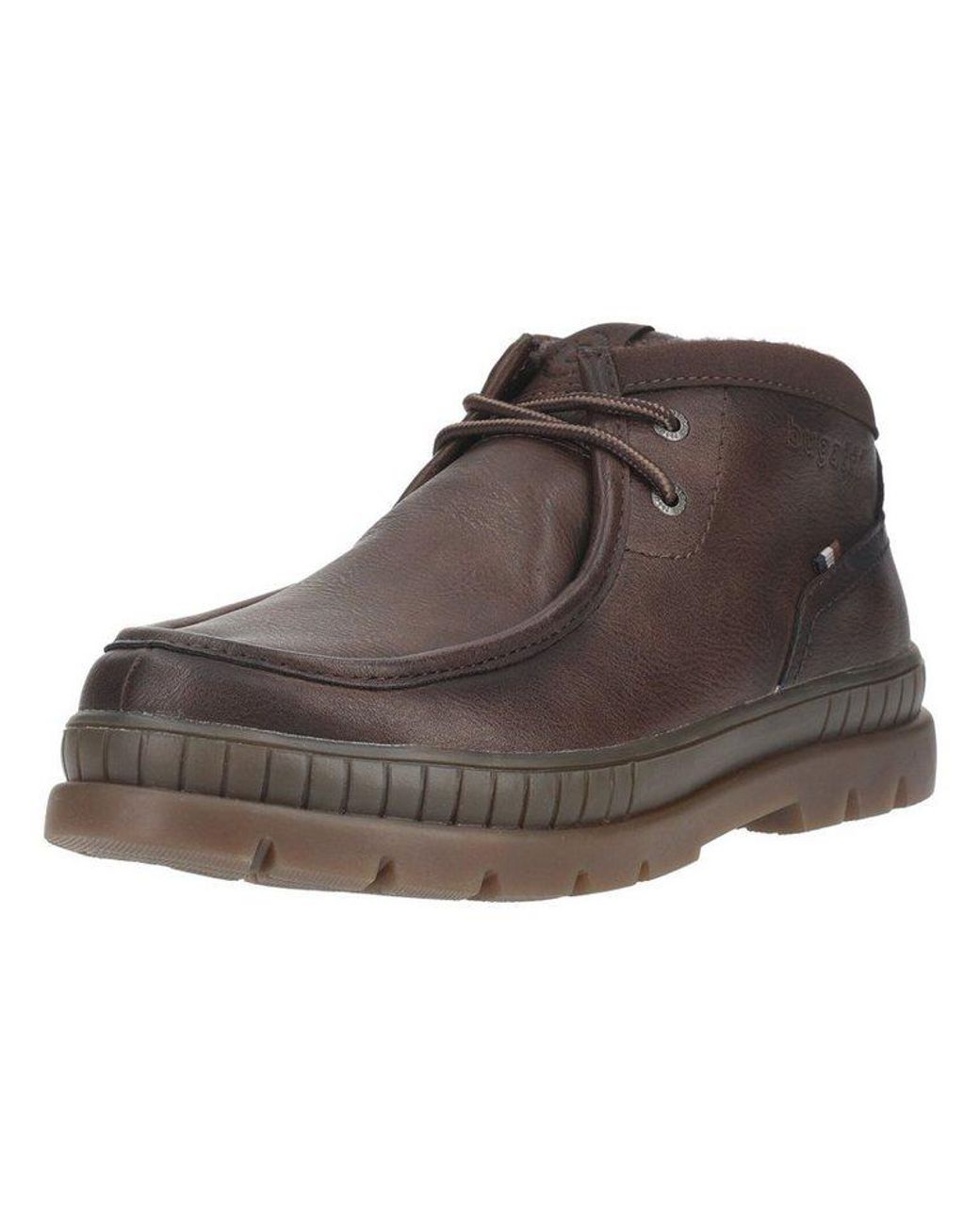 Bugatti Stiefelette Lederimitat Schnürstiefelette in Brown für Herren
