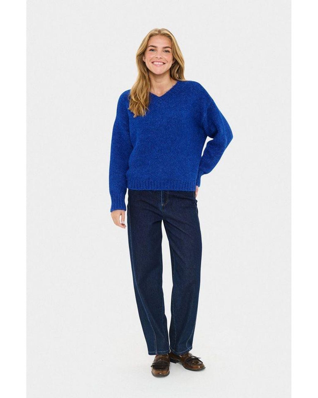Saint Tropez Blue Strickpullover Strickpullover Maisaliasz