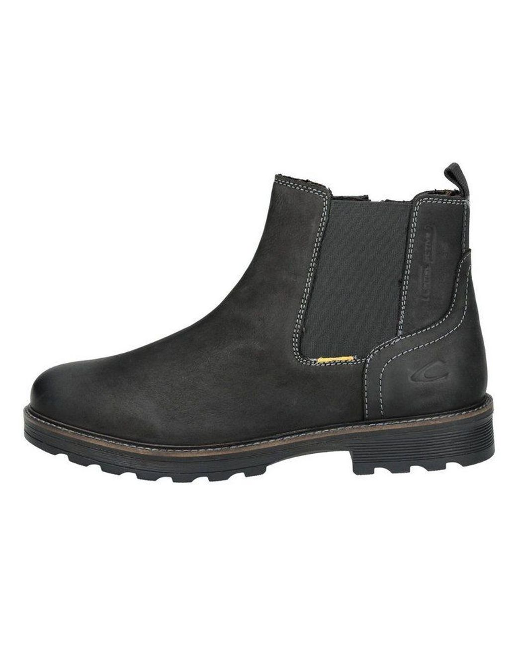 Camel Active Stiefelette Leder/Textil Schnürstiefelette in Black für Herren