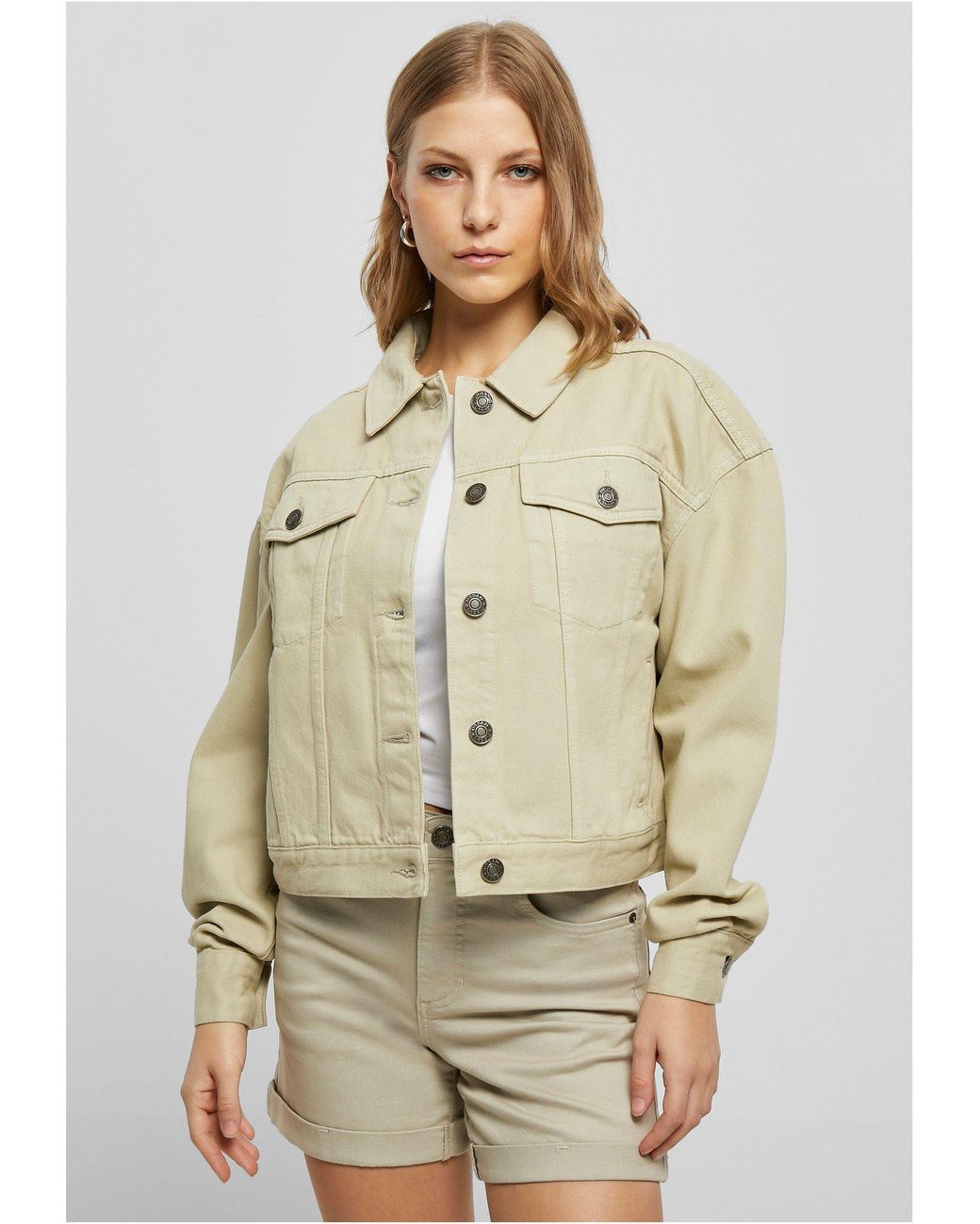 Urban Classics Oversized Outdoorjacke DE Denim (1-St) Jacket Ladies | Lyst in Colored Natur