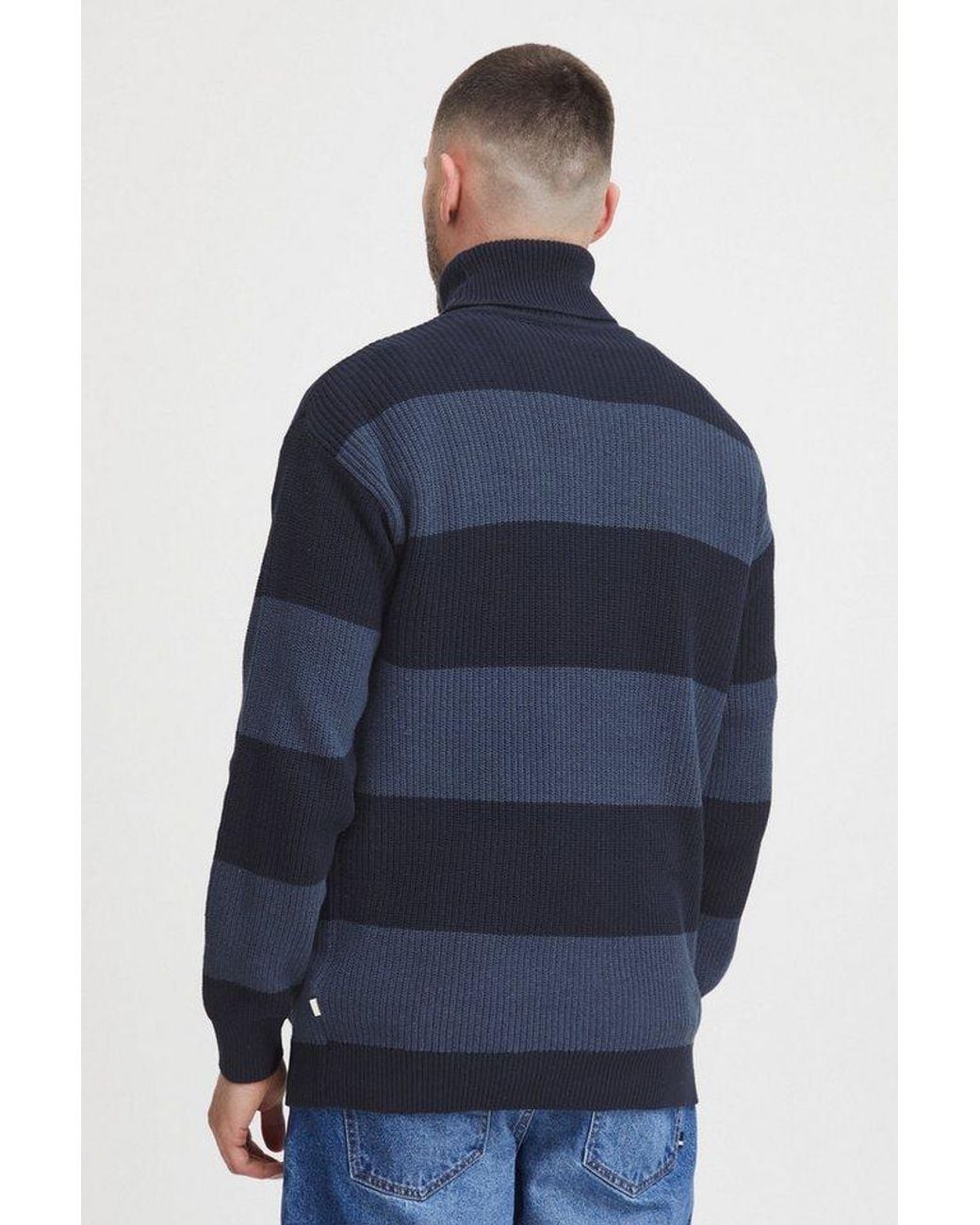 Solid Rollkragenpullover Sdserge Modischer Pullover in Blue für Herren