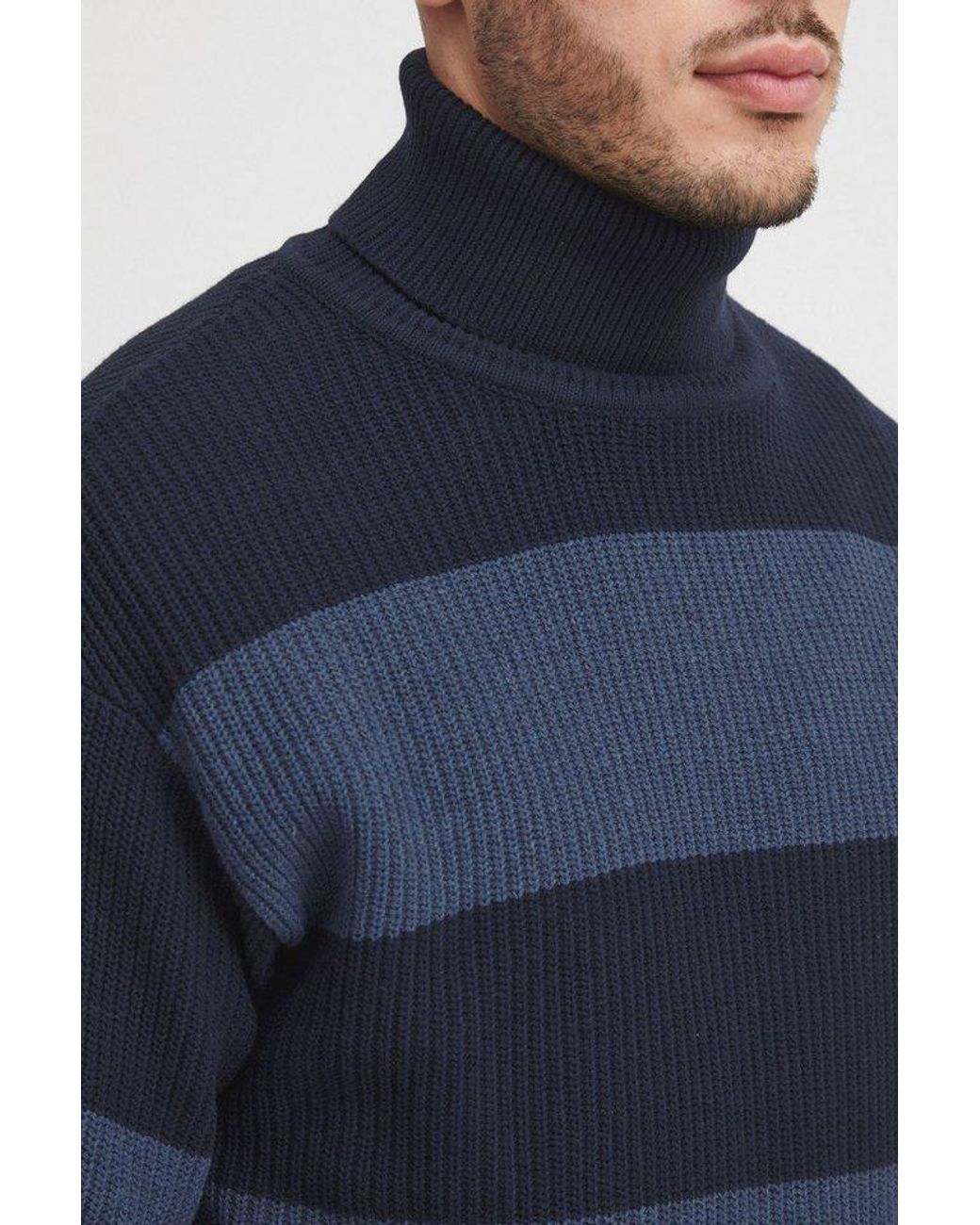 Solid Rollkragenpullover Sdserge Modischer Pullover in Blue für Herren