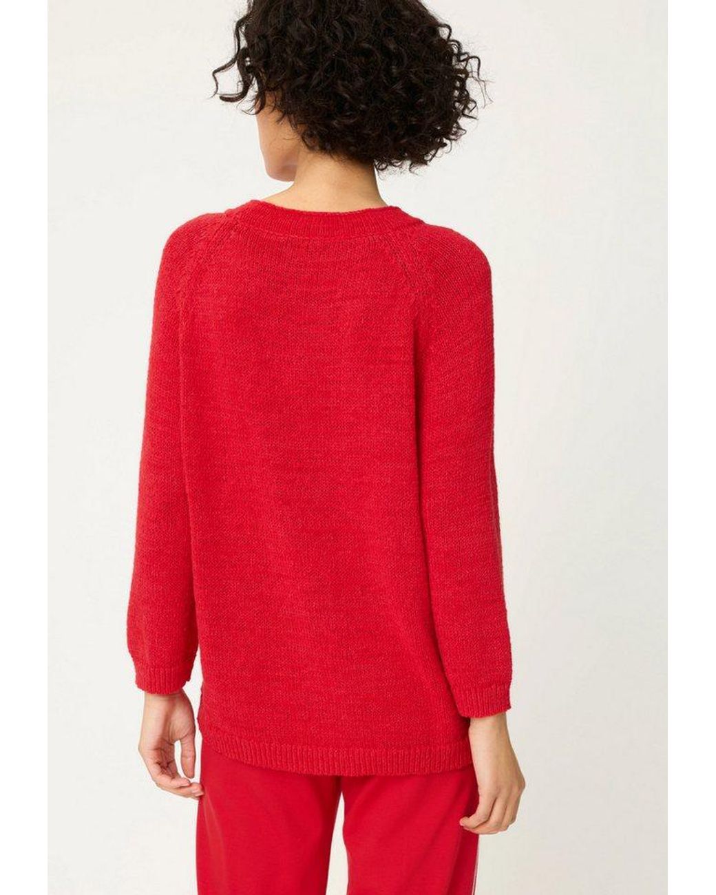 Olsen Red Strickpullover Mit 3/4-Ärmeln