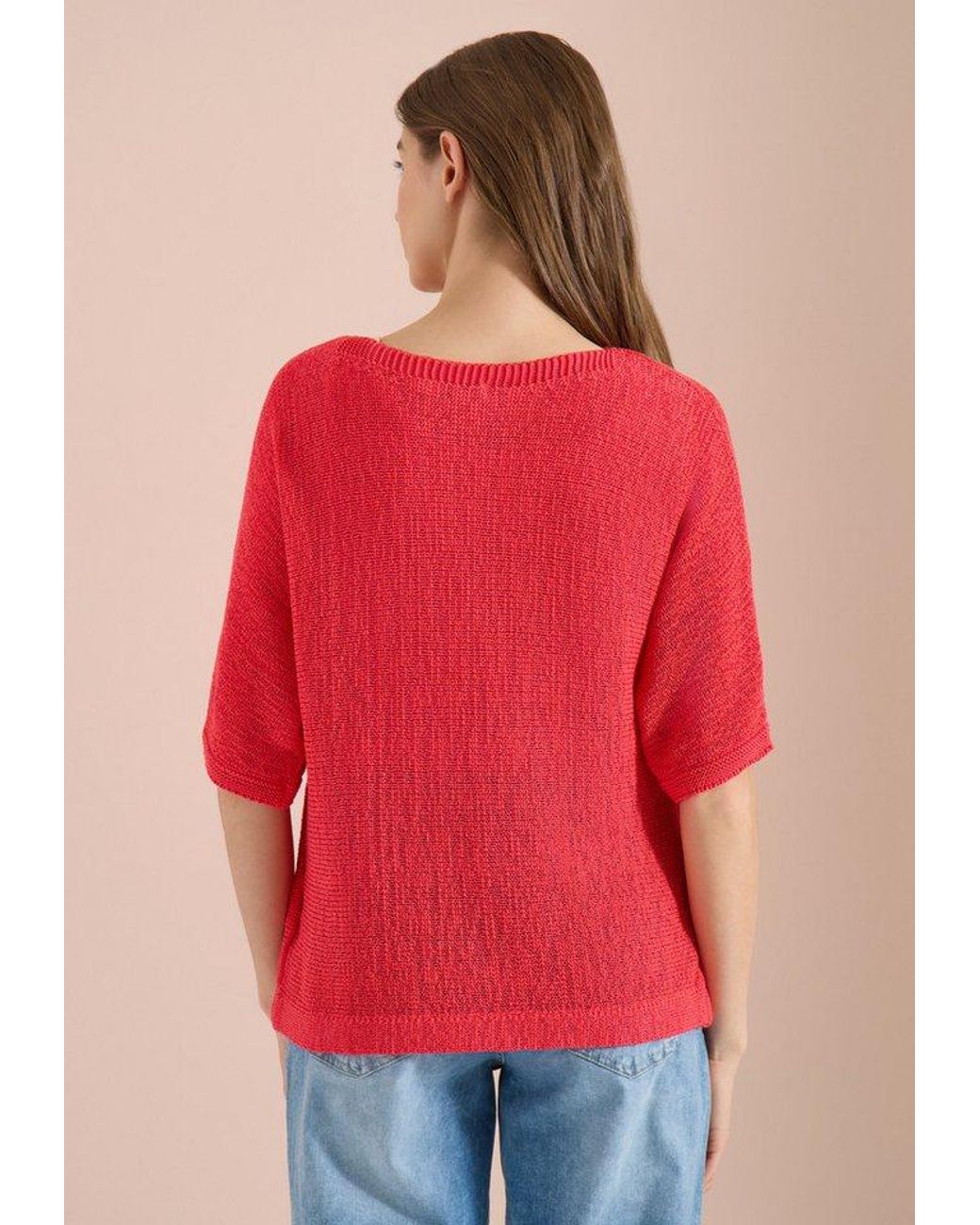 Cecil Red 3/4 Arm-Pullover Mit 3/4 Ärmeln