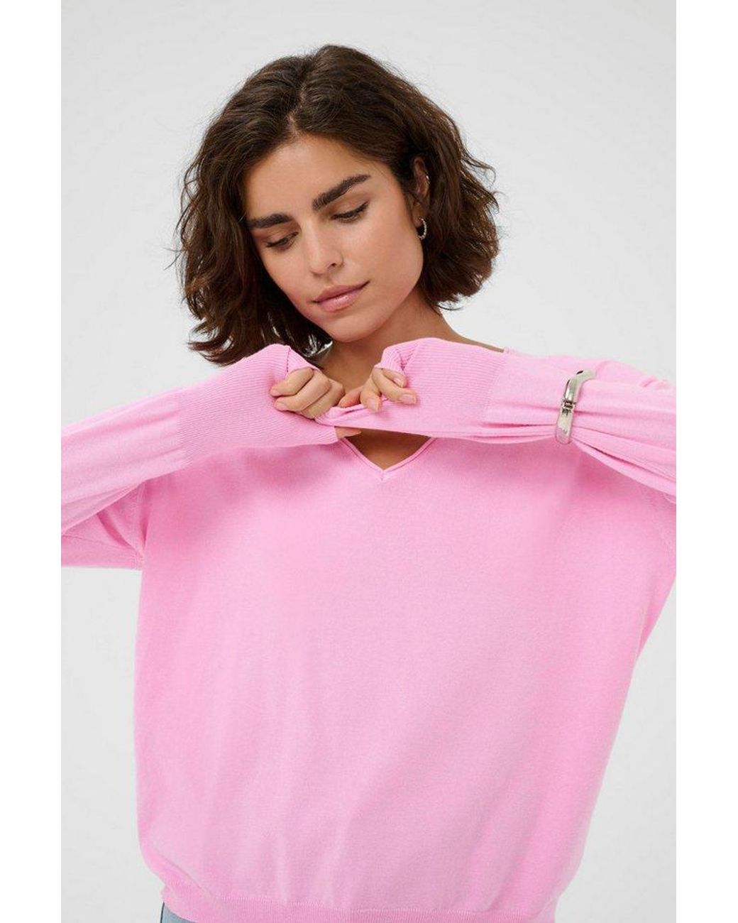 Kaffe Pink Strickpullover Strickpullover Kalizza