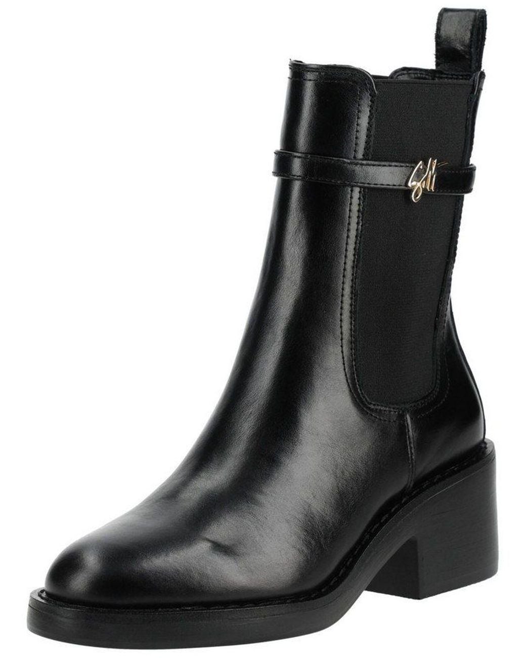 Steve Madden Black Stiefelette Leder Stiefelette
