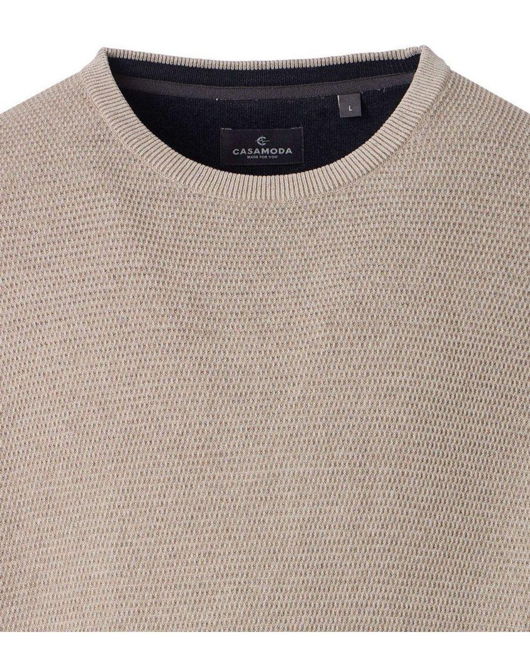 CASA MODA Strickpullover Pullover Uni in Gray für Herren