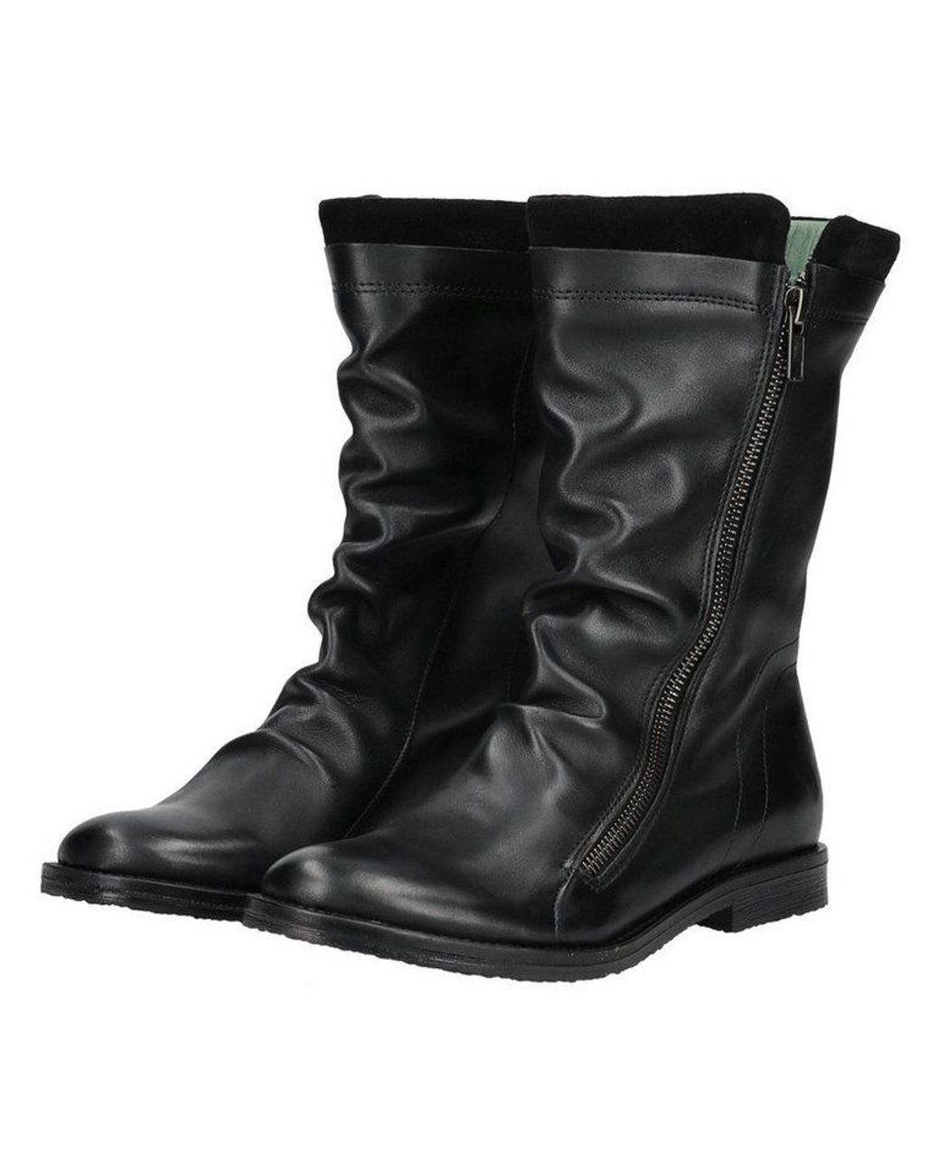 Felmini Black Stiefel Leder Stiefelette