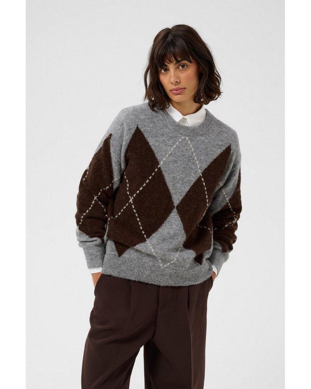 Part Two Brown Strickpullover Strickpullover Sorayaspw