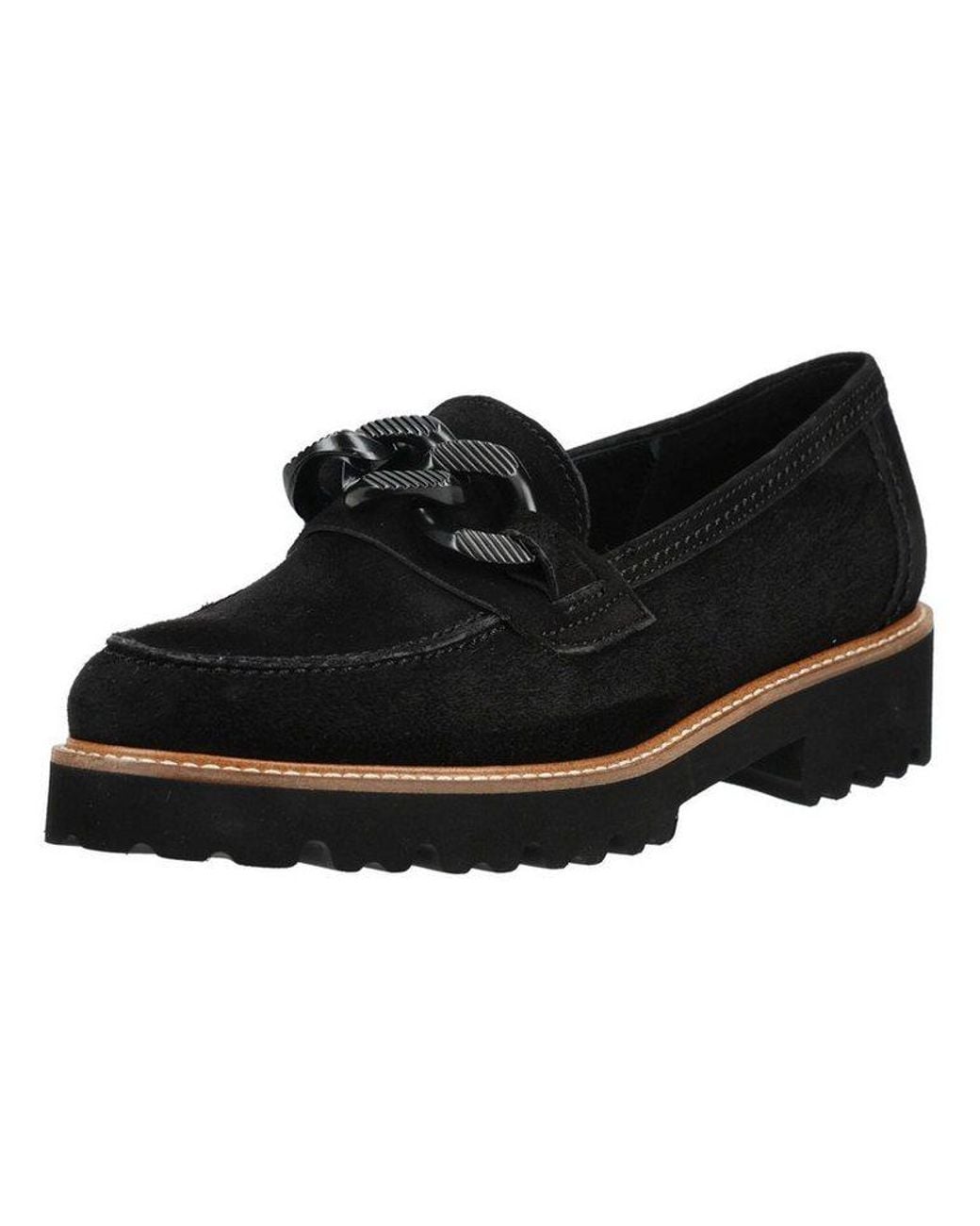 Gabor Black Slipper Veloursleder Slipper