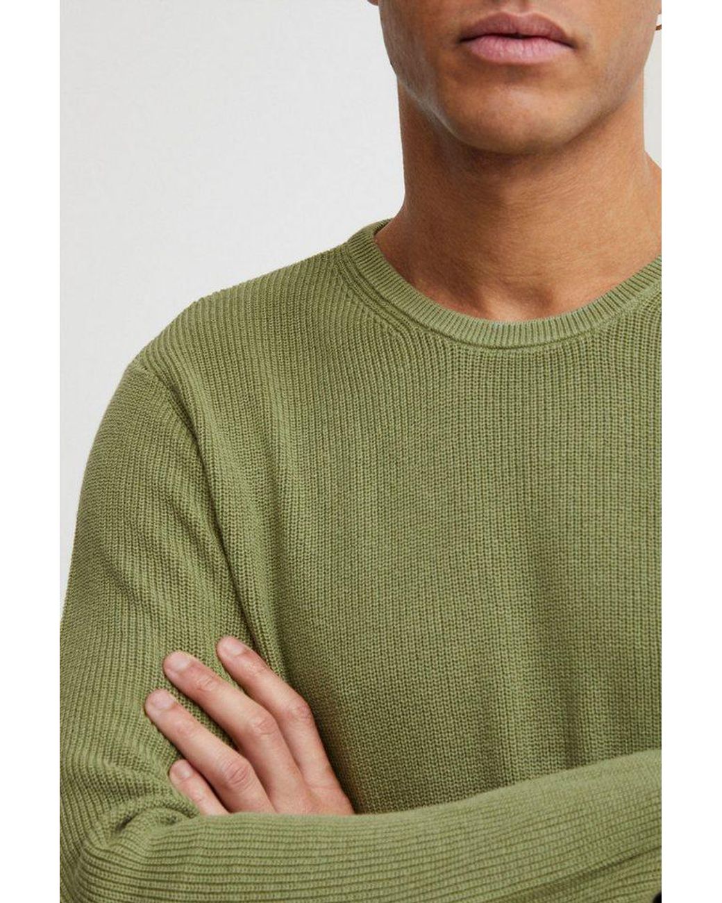 11 Project Strickpullover Predwin Modischer Pullover in Green für Herren