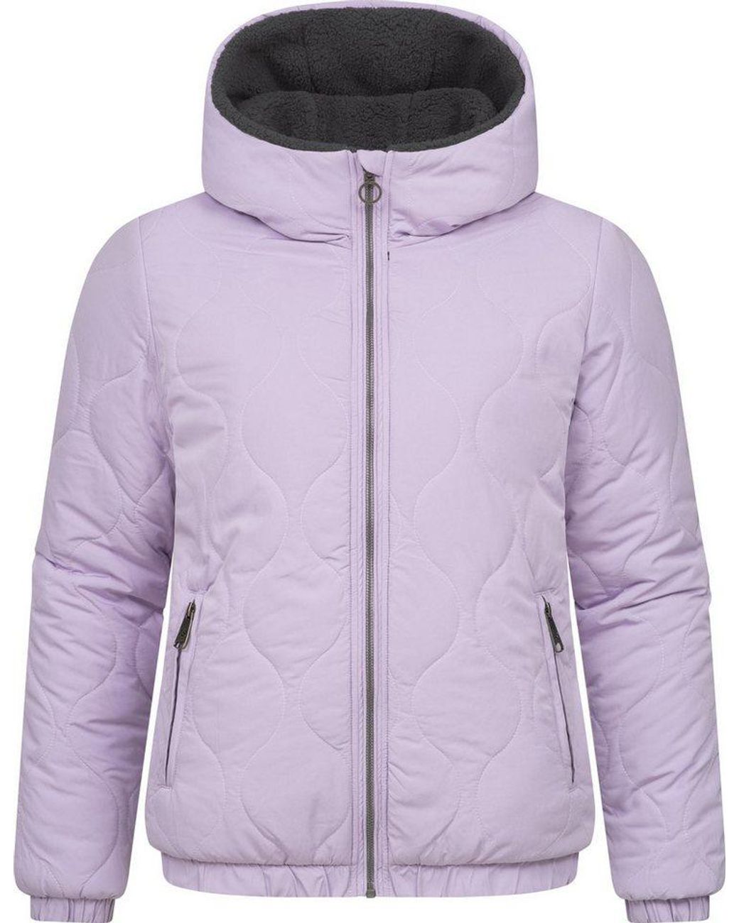 Ragwear Purple Wendejacke Qaria Ultraleichte 2-In-1 Damen Winterjacke Mit Kapuze