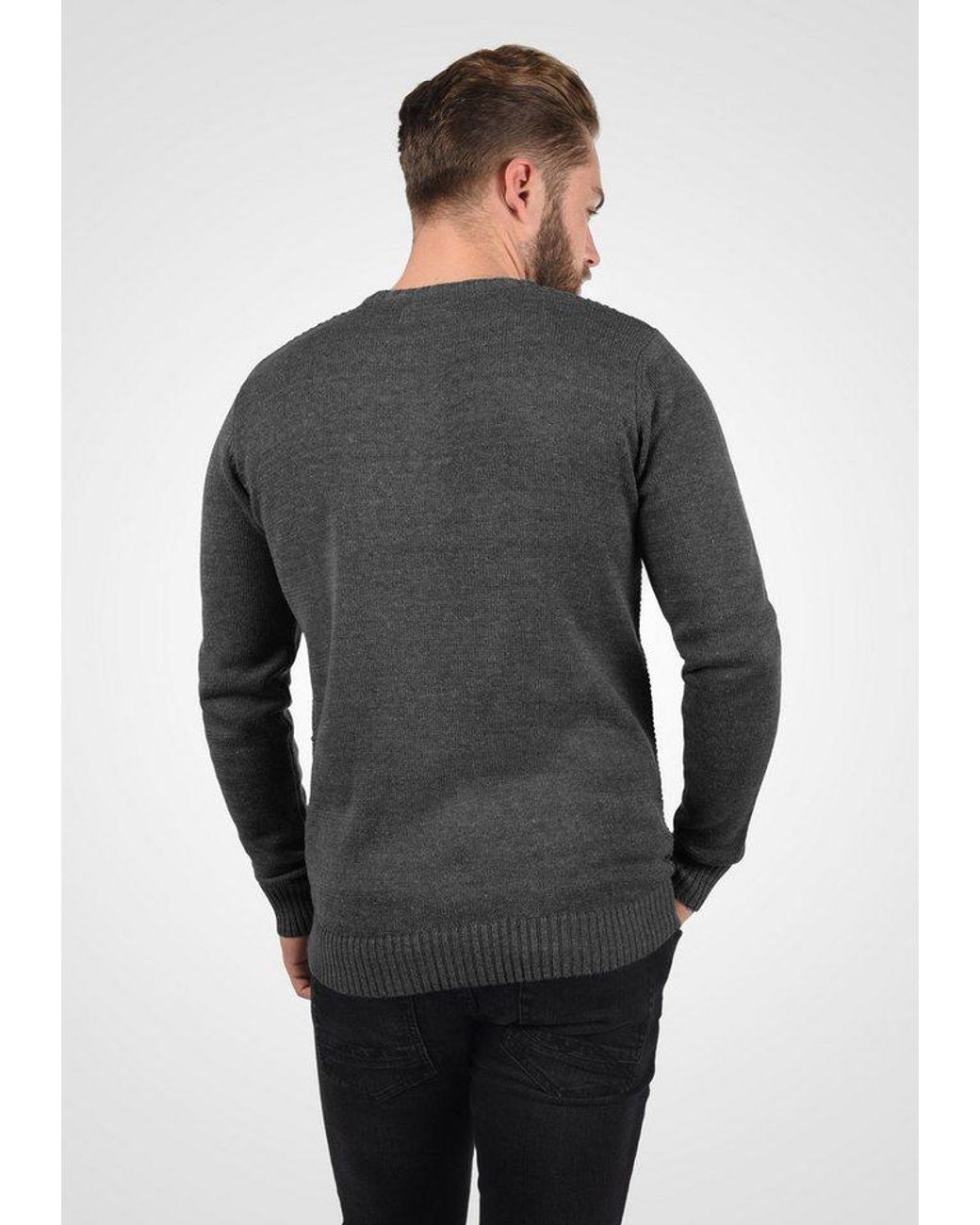 Solid Strickpullover Sdterrance Strickpulli in Gray für Herren