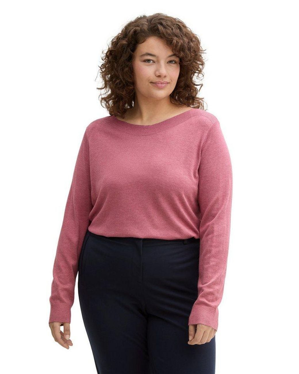 Tom Tailor Red Strickpullover Mit U-Boot Ausschnitt