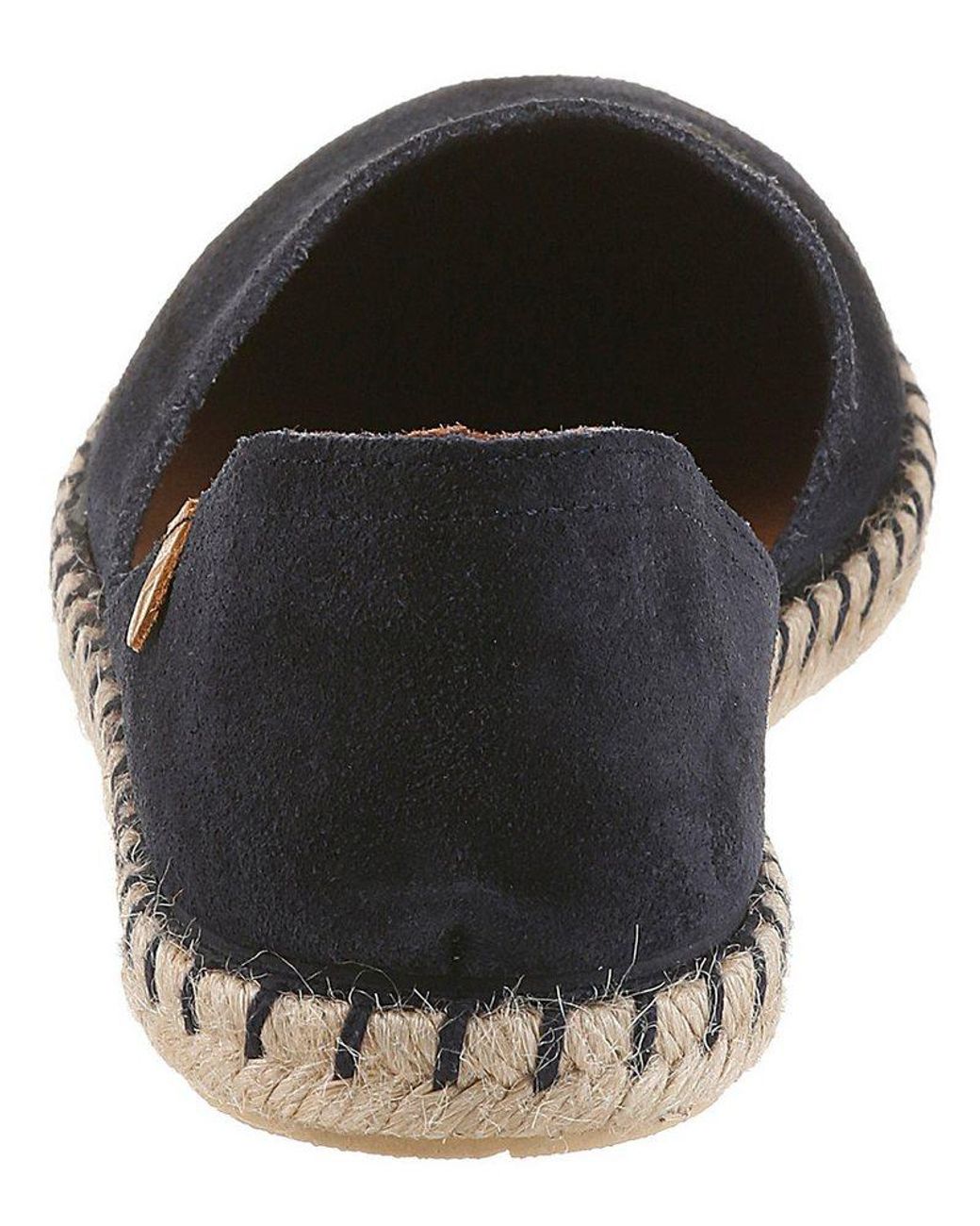 Verbenas Black Espadrille Strandschuh, Sommerschuh, Loafer Aus Veloursleder