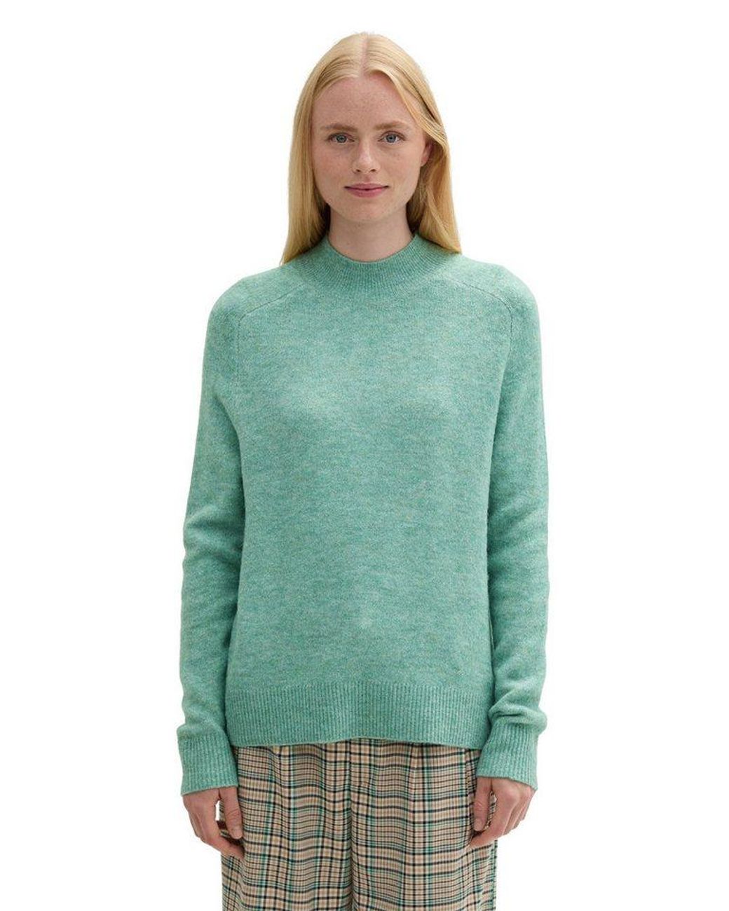 Tom Tailor Green Strickpullover Mit Extra Langen Ärmeln