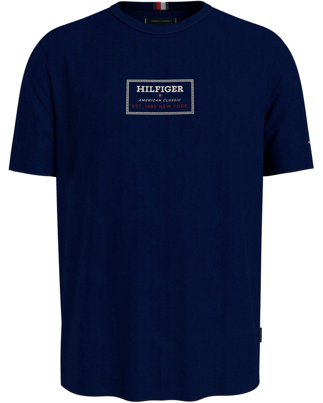 Tommy Hilfiger T-Shirt LABEL HD PRINT TEE in Blau für Herren | Lyst DE