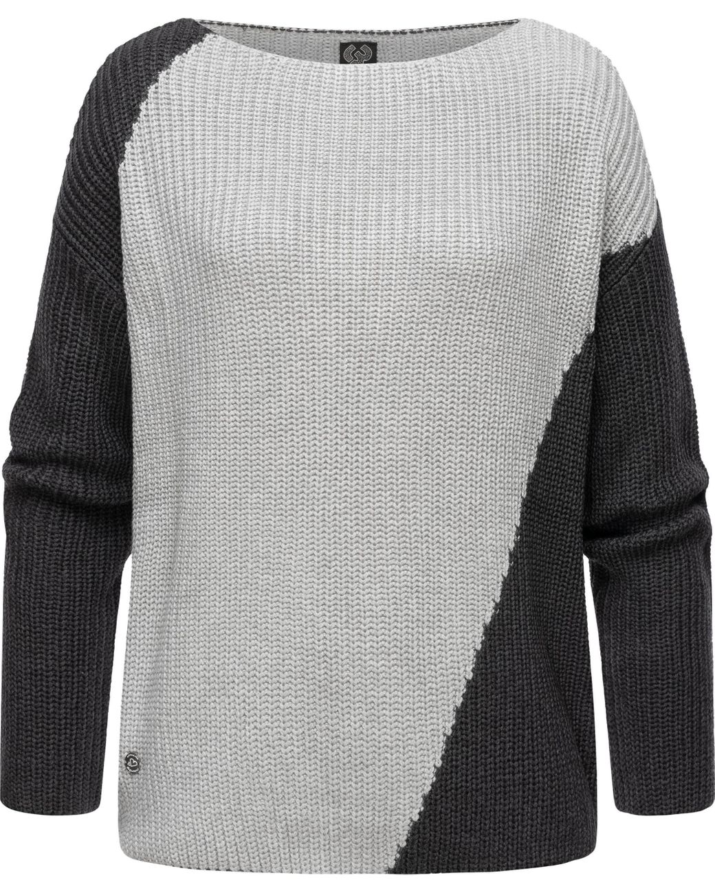 Ragwear Strickpullover Ebbeline-Block Pullover aus Strick in Grau | Lyst DE