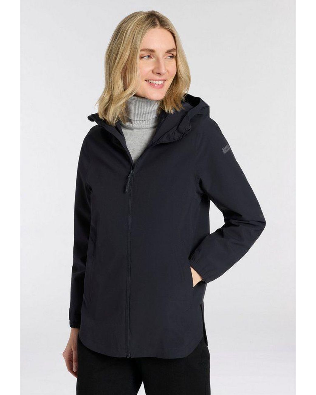 CMP Blue Funktionsjacke Jacket Fixed Hood Wärmende Outdoorjacke, Für Übergangszeit Und Kühlere Tage