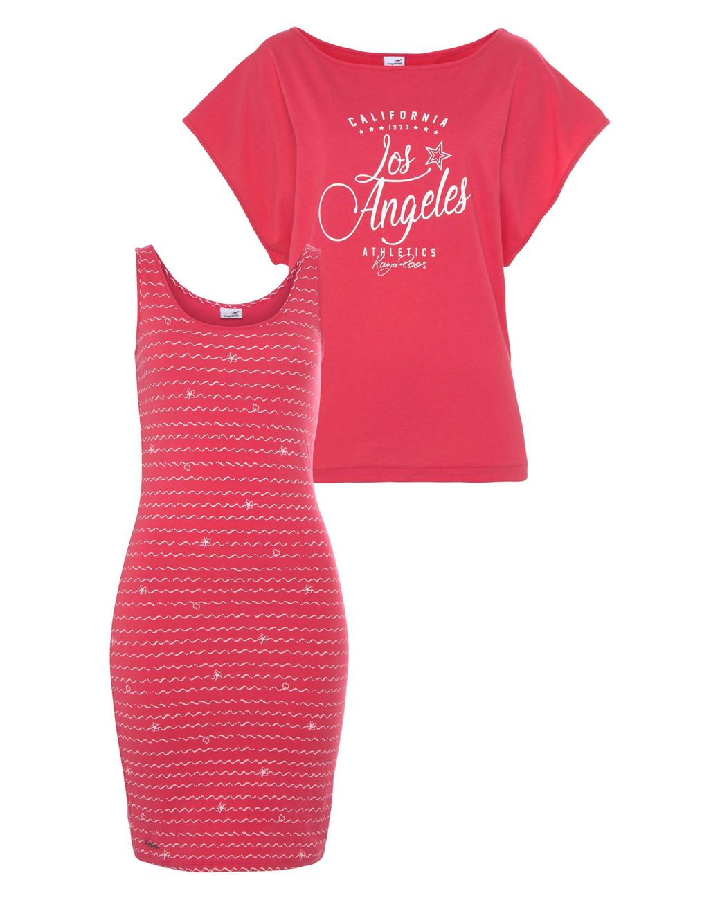 Kangaroos Jerseykleid (2-tlg) im Set mit oversize Shirt zum Knoten in Pink  | Lyst DE