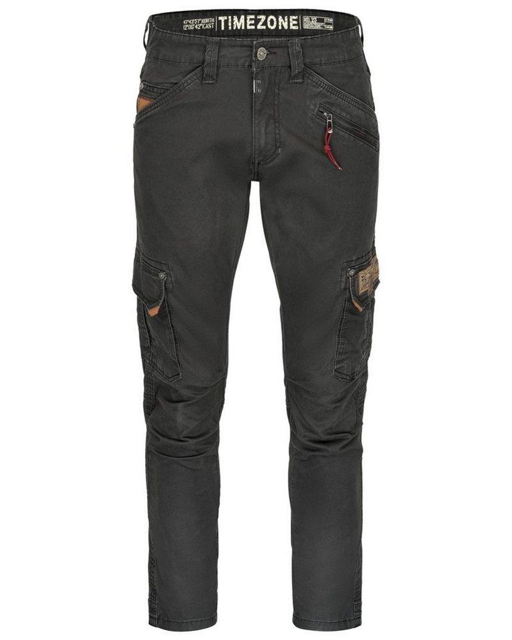 Timezone Cargohose Regular Rogertz in Black für Herren