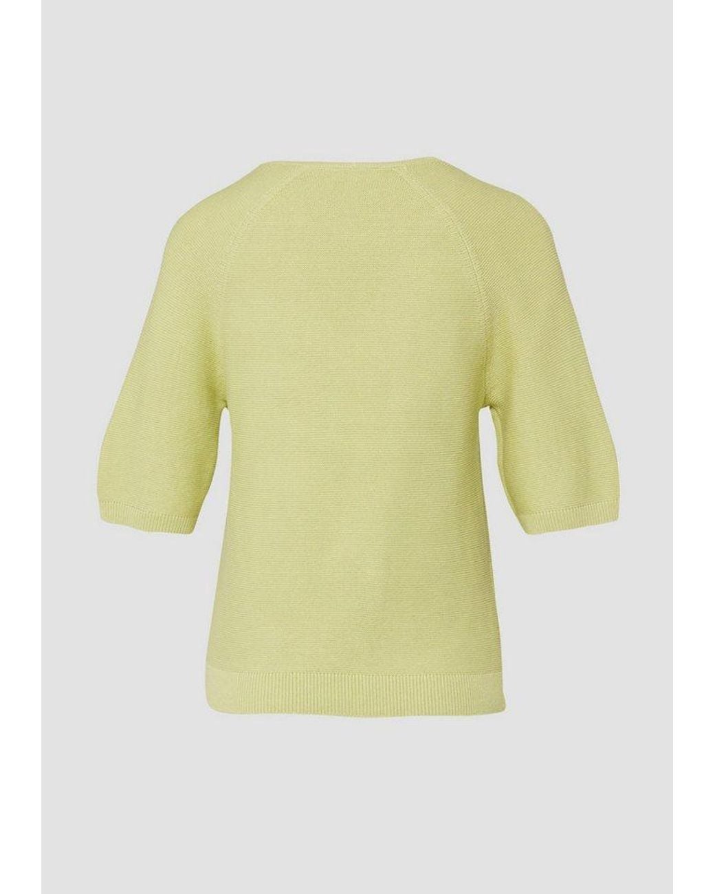 S.oliver Green Kurzarmpullover Strickpullover Kurzarm-Strickpullover Aus Baumwollmix