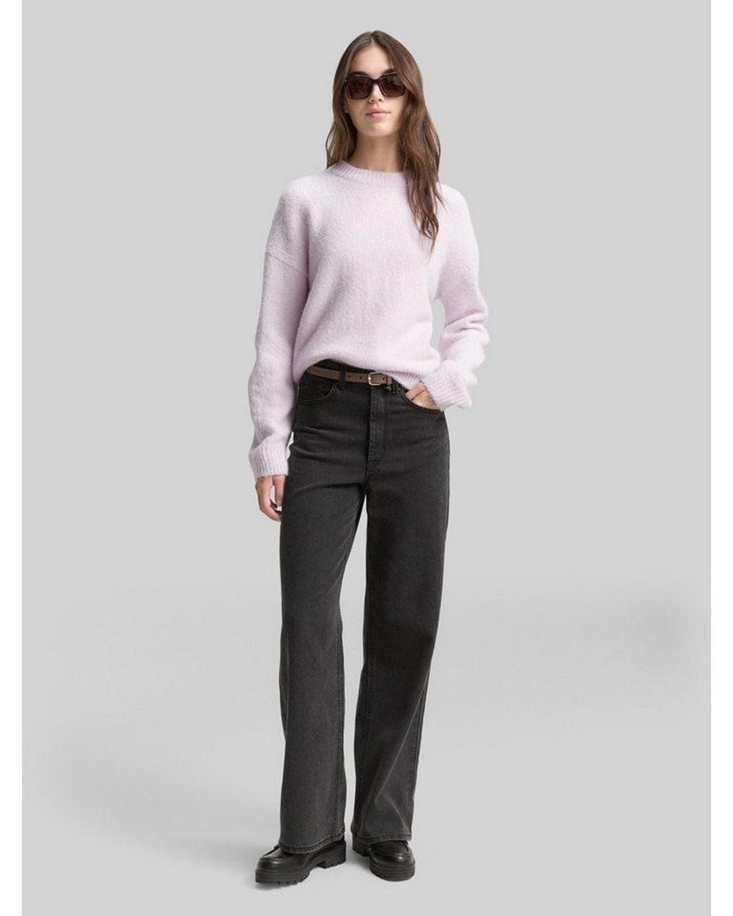 Tom Tailor White Strickpullover Pullover & Strickjacken Oversize Strickpullover