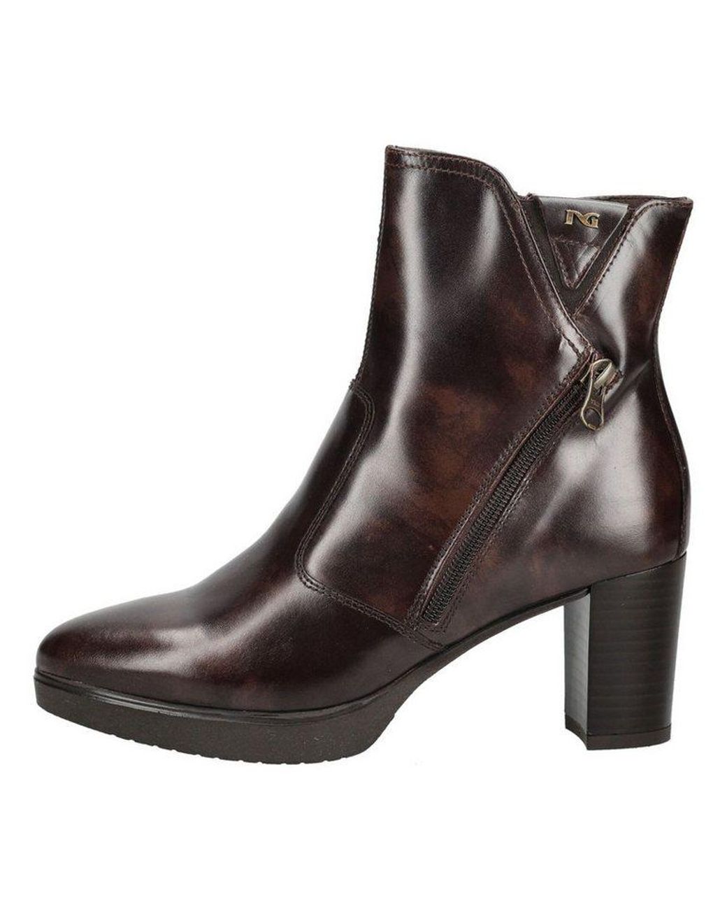 Nero Giardini Brown Stiefelette Leder/Textil Stiefelette