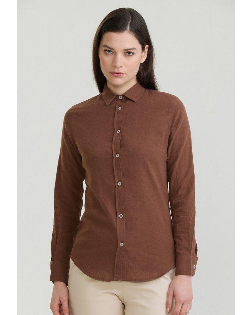 Felix Hardy Brown Hemdbluse Basic Hemd
