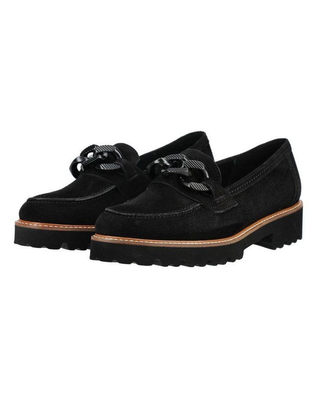 Gabor Black Slipper Veloursleder Slipper