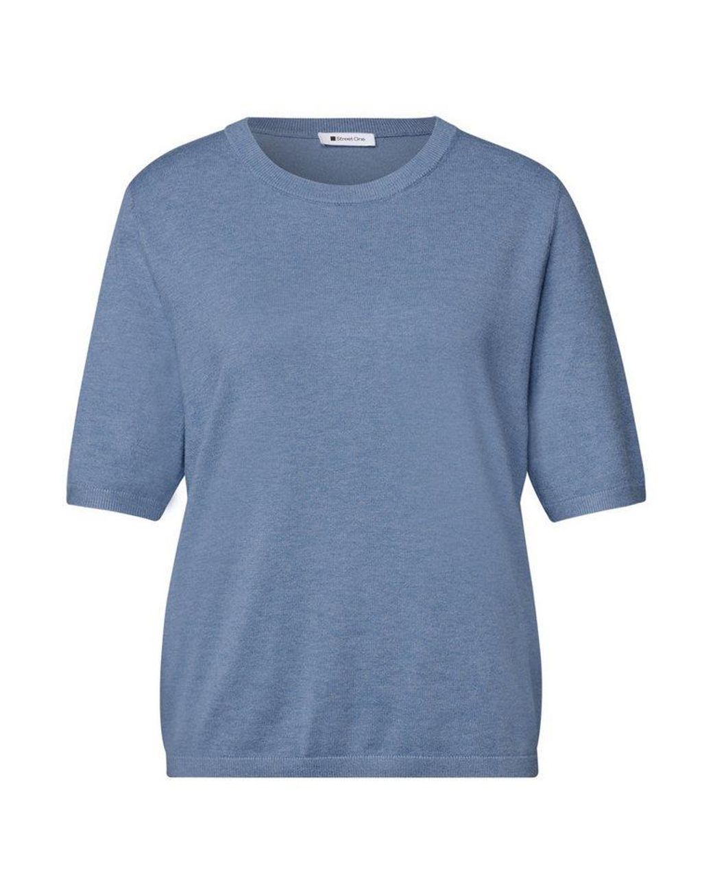 Street One Blue Kurzarmpullover Softe Viskose
