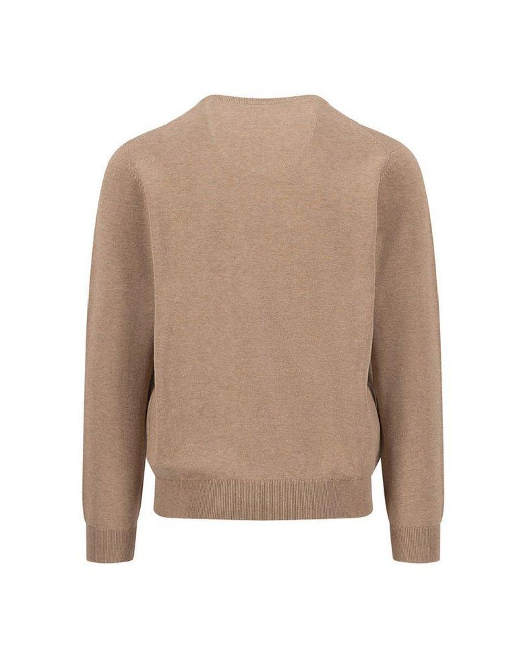 Fynch-Hatton Strickpullover Mit Logostickerei in Natural für Herren