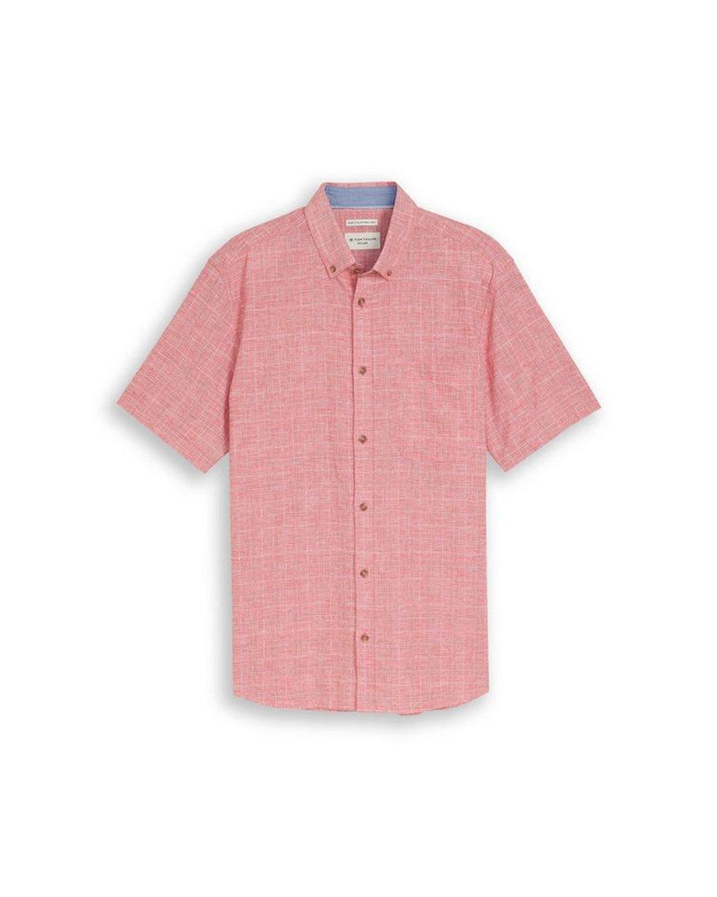 Tom Tailor Kurzarmhemd Mit Button-Down Kragen in Red für Herren