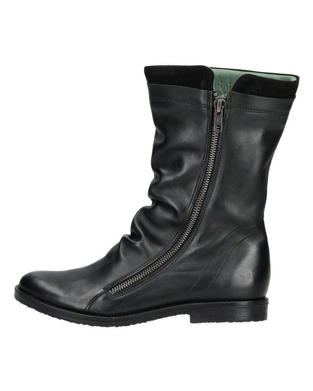Felmini Black Stiefel Leder Stiefelette